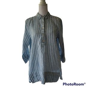 J.Jill 100% Linen Tunic Top 3/4 sleeves XS